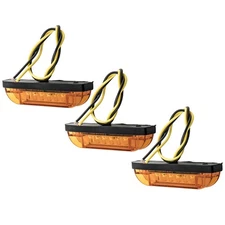 3pcs Smoked Amber Led Marker Light Set For Toyota Tundra 2014-up Yellow