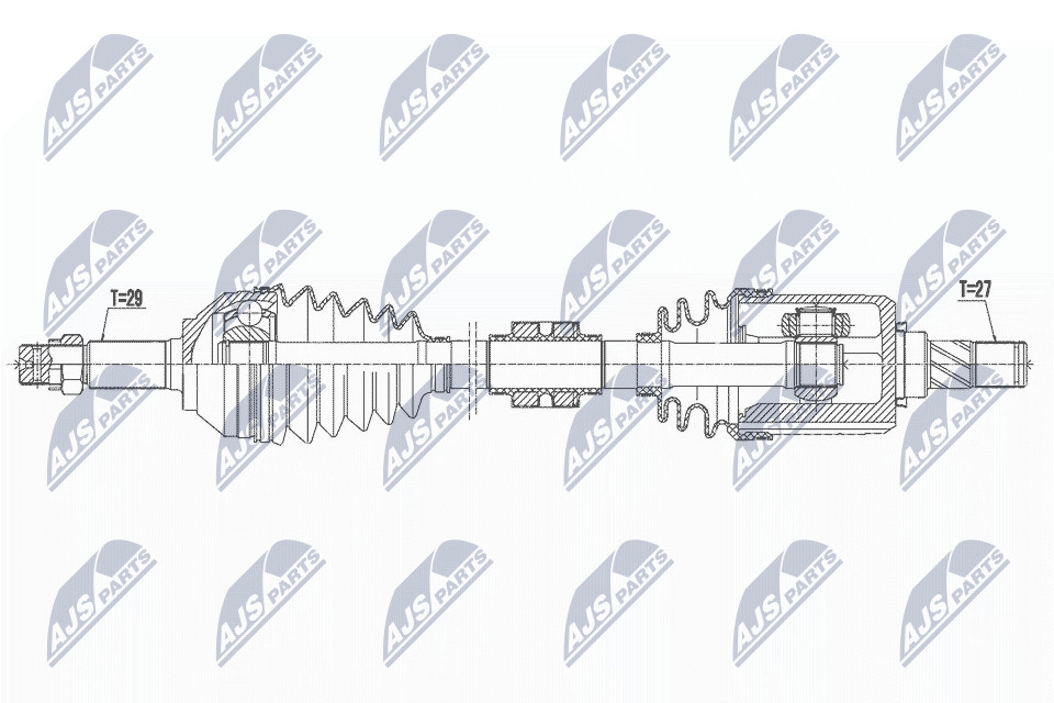 N.T.Y. NPW-NS-162.NTY Drive Shaft for NISSAN