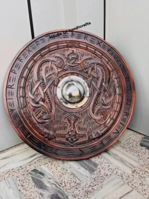 Medieval Shield Viking Shield 24'' Wooden Shield Heavy Norse Christmas Gift