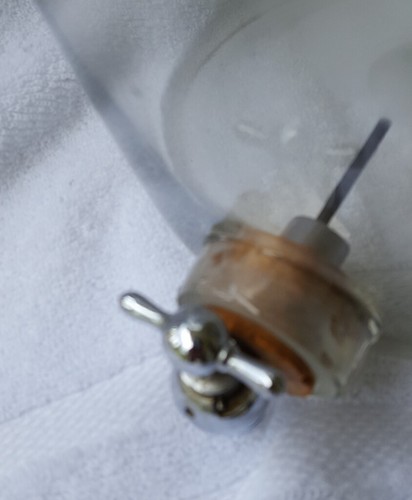 Tarro dispensador de vidrio antiguo para farmacia 8 cuartos - Imagen 5 de 6