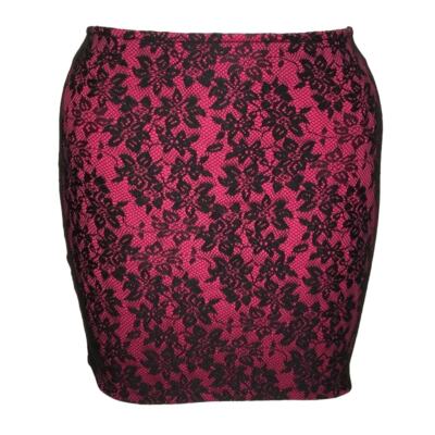 Forever 21 Black Lace Pencil Skirt size Large 10