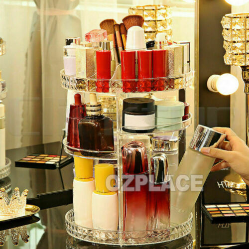 360° Rotating Makeup Organiser Storage Box Cosmetics Holder Display Stand Case - Picture 9 of 10