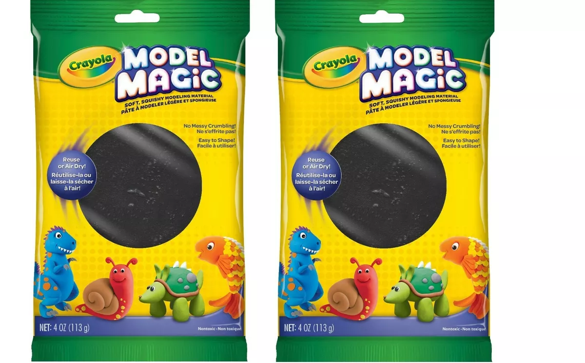 NEW Lot of 2 or more! CRAYOLA Model Magic Magic Clay Reusable 4oz Each  Black