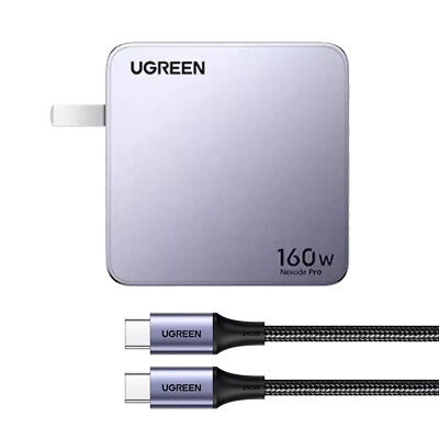 UGREEN 160W USB C Charger Nexode PPS PD 3.1 4-Port GaN Laptop Charger Compatible