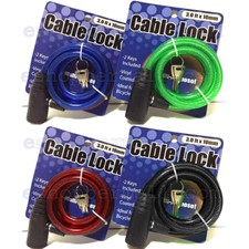 Bicycle Cable Lock Bike Lock Heavy Duty 10mm x 36" Anti Theft Device w 2 key s 