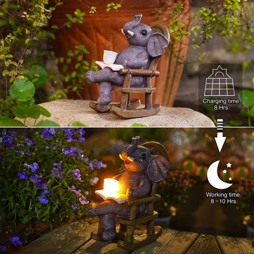 Flamingo Statue Outdoor - Perfect Relaxing Fairy Garden Gifts, Great as Birthday - Picture 11 of 26