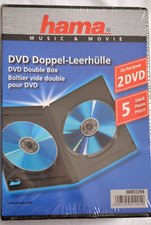 5er Pack DVD Doppel-Leerhüllen, schwarz der Marke hama