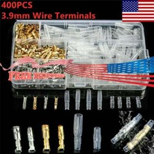 400PCS 4.0mm Car Motorcycle Brass Bullet Connectors Male Female Wire Terminals