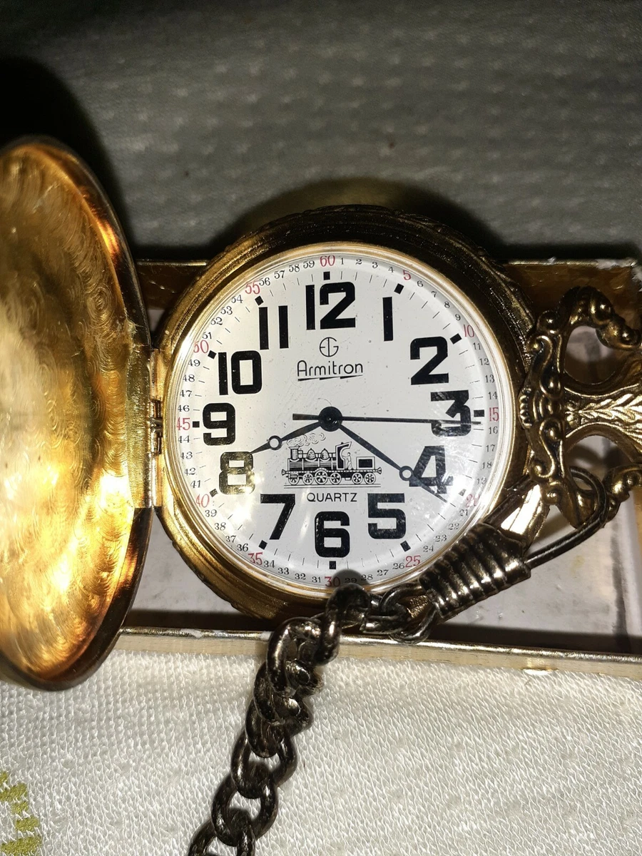 Armitron quartz pocket watch sale
