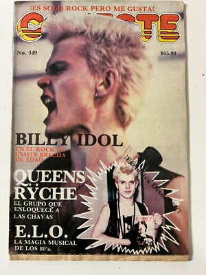 Conecte 349 Mexican Rock Magazine E.L.O. / Queensryche / Billy Idol / Planten 