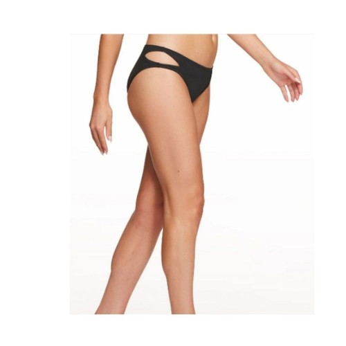 Jessica Simpson Solid Hipster Slash One Shoulder two Piece Swimsuit / Swimwear - Picture 3 of 12