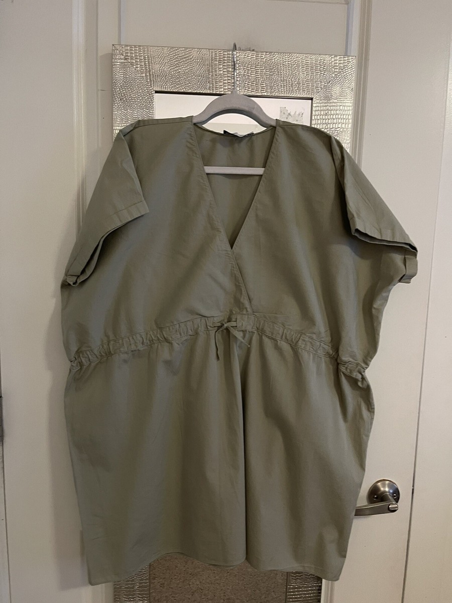 womens plus size asos taupe kimono front tie size 2X