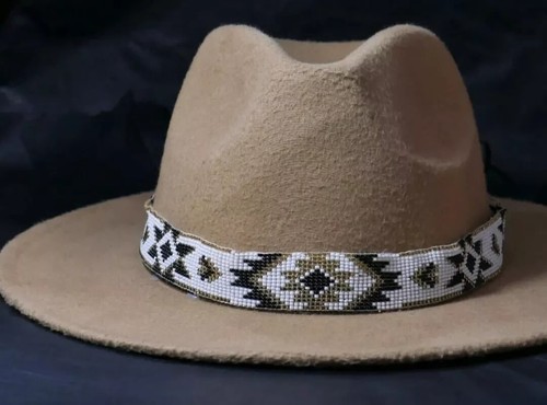 Beaded Hat Band Native American Style Handmade hatband - 第 2/2 張圖片