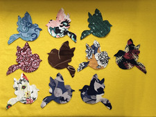 10 Cloth Bird Patches Sew On Craft  