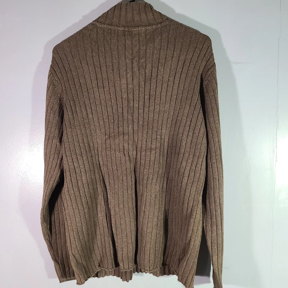 Suéter Pullover Covington Para Hombre Talla Lg (42-44) 1/4 Cierre Cremallera Marrón Foto 2 de 4