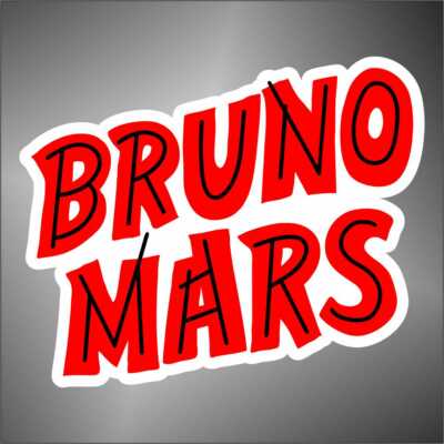 AUFKLEBER bruno mars  MUSIC decal STICKER HARD ROCK METAL PUNK rap pop