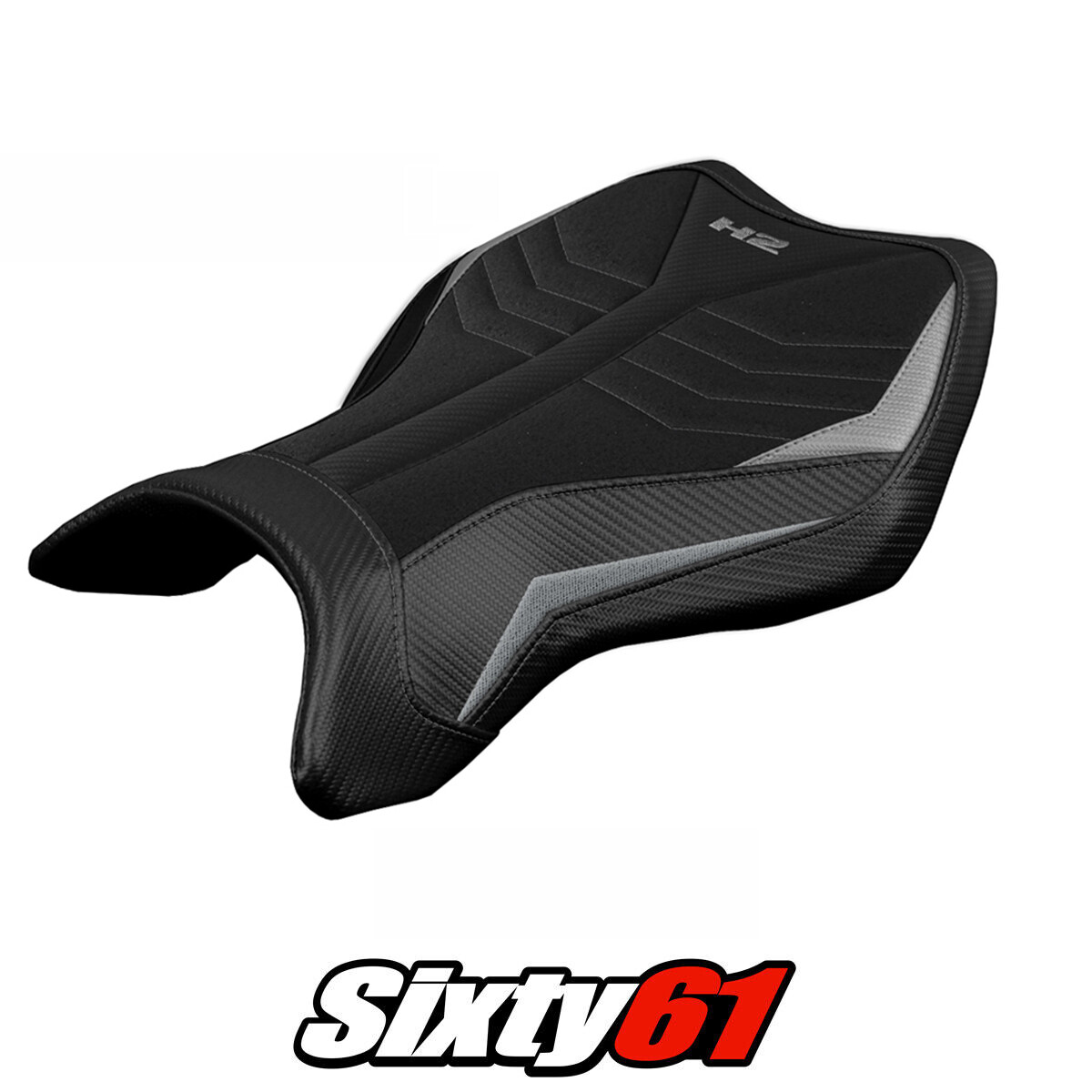 Kawasaki Ninja H2 H2R 2015-2025 2026 Seat Cover Tappezzeria Ultragrip Silver