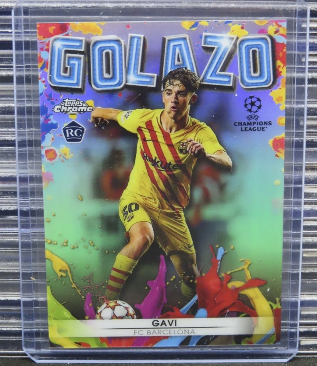 2021-22 Topps Chrome UEFA Gavi Golazo Insert Rookie RC #G-10 2021-22 Topps Chrome UEFA Gavi Golazo Insert Rookie RC #G-10
