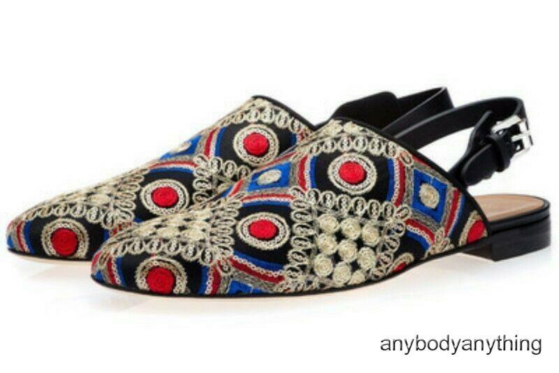 PANTOFOLA D’ORO Scarpe da guida uomo ricamate piatte antiusura slip on mules tempo libero scarpe ciabatte