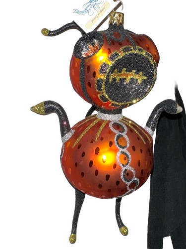 ๐ฅ ๐ฝ RARE Larry Fraga Glittered Halloween Alien Holiday Christmas Ornament ๐พ - Picture 4 of 5