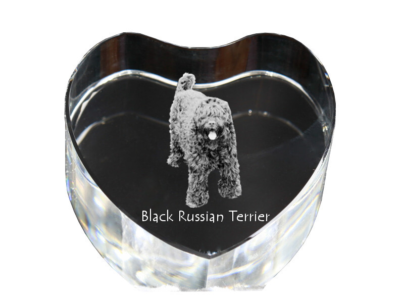 Black Russian Terrier, Chornyi Terrier - a photo of a dog in crystal, crystal he