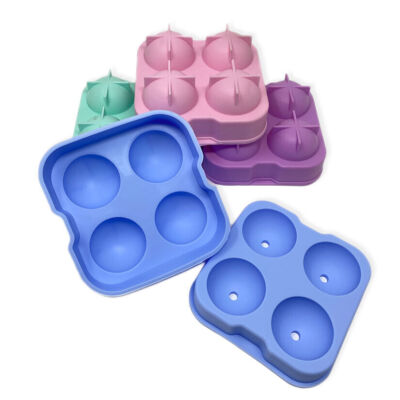 4er Set Silikon Eiswürfelform Eiswürfel Kugel Ice Ball Kugelform XXL Whiskey
