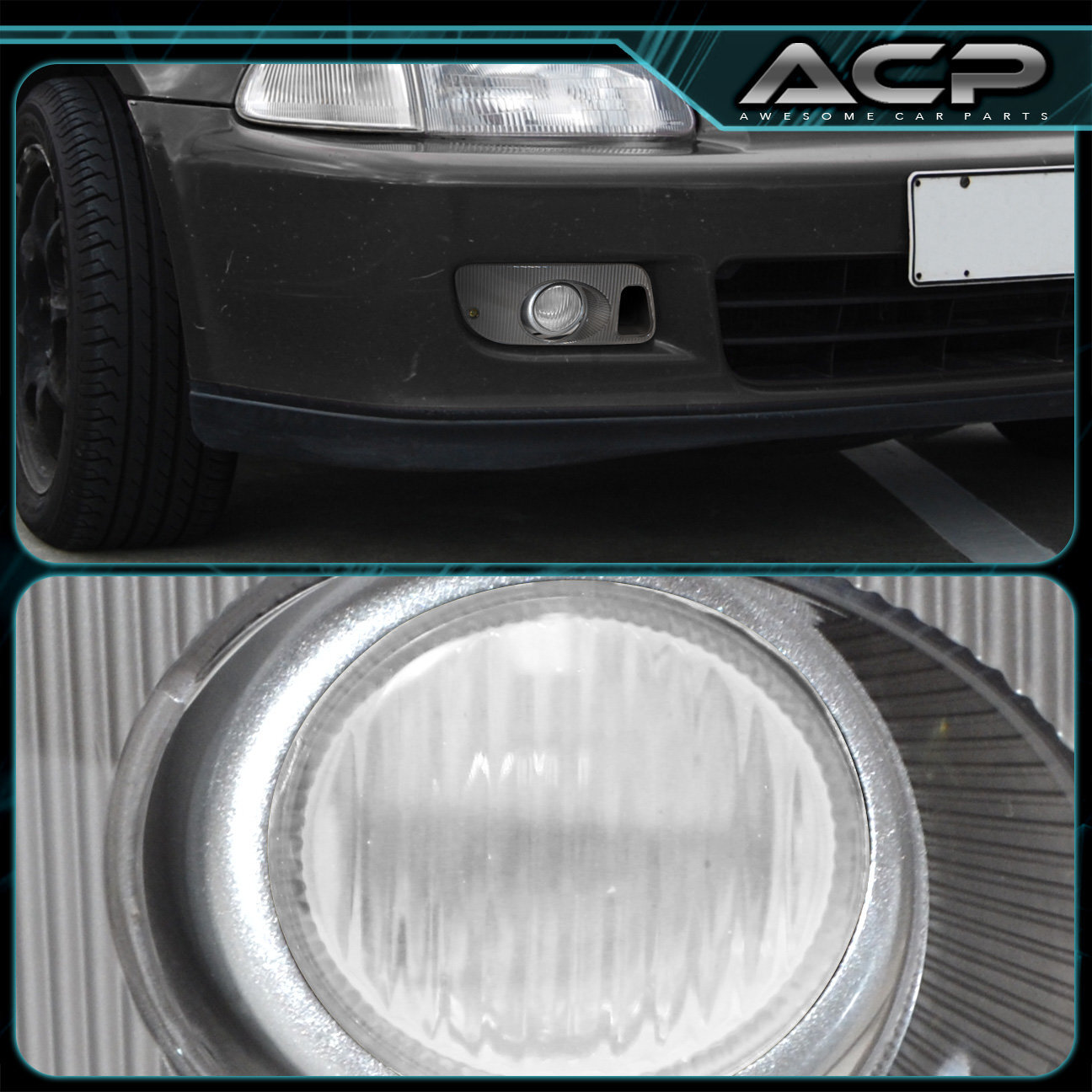 Clear Fog Lights Bumper Lamps+Switch Kit For 19921995 Honda Civic EJ1