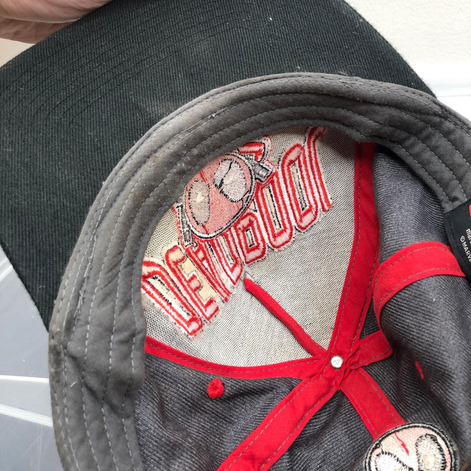 Deadpool Hat Gray Adjustable Size Cap Marvel Supe… - image 11