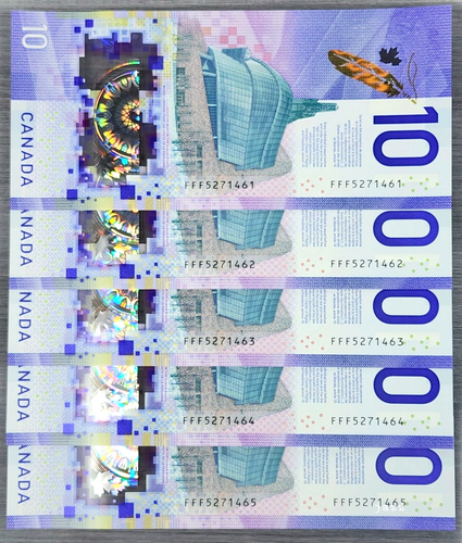 UNC 2018 Canada Banknote Ten Dollar $10 Polymer P113b Wilkins/Macklem - Picture 2 of 4
