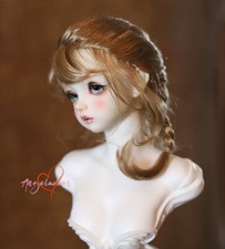 1/3SD BJD Wig Doll Hair Retro Twist Braids Air Bangs Soft Fiber Younger Sister