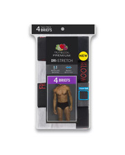 Fruit of the Loom  Men's Premium Dri-Stretch Briefs, 4 Pack " Cotton "