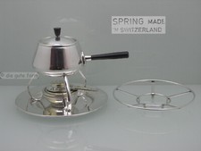 SPRING - SWITZERLAND - -- edles FONDUE-SET - versilbert - selten -- -