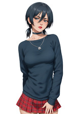 Goth Mikasa Attack on Titan Waifu Weatherproof Anime Sticker 6" Car Decal