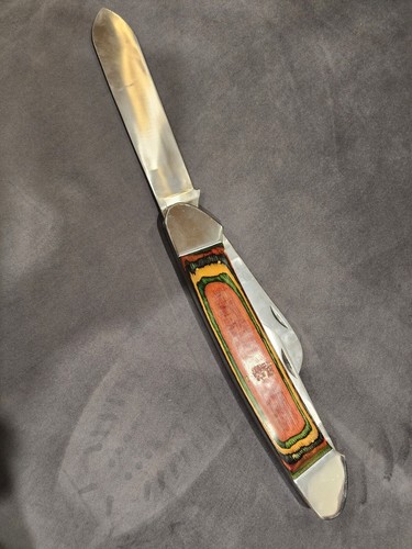 Vintage stainless Steel Handmaid 3 blades Heavy KNIFE - 12 folded, 20 inch long - Picture 6 of 19