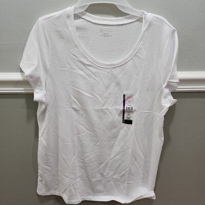NO BOUNDARIES JUNIORS WOMENS SOLID WHITE SHORT SLEEVE T-SHIRT SIZE XXL (19) NEW