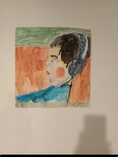 Expressionist Watercolor Textos And Music 2015 34.5cm/32.3cm