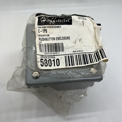 Hoffman E1PB Enclosure for Pushbutton NEW 58010