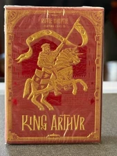 RIFFLE SHUFFLE “KING ARTHUR”  BY STUDIO MUTI , ‘ CARMINE CAVALIER RED GILDED