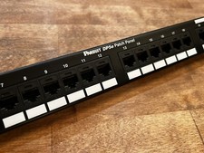 Lot of 2: Panduit DP5e Multi-Gigabit Network Rack Mount Patch Panel, 24 Port, 1U