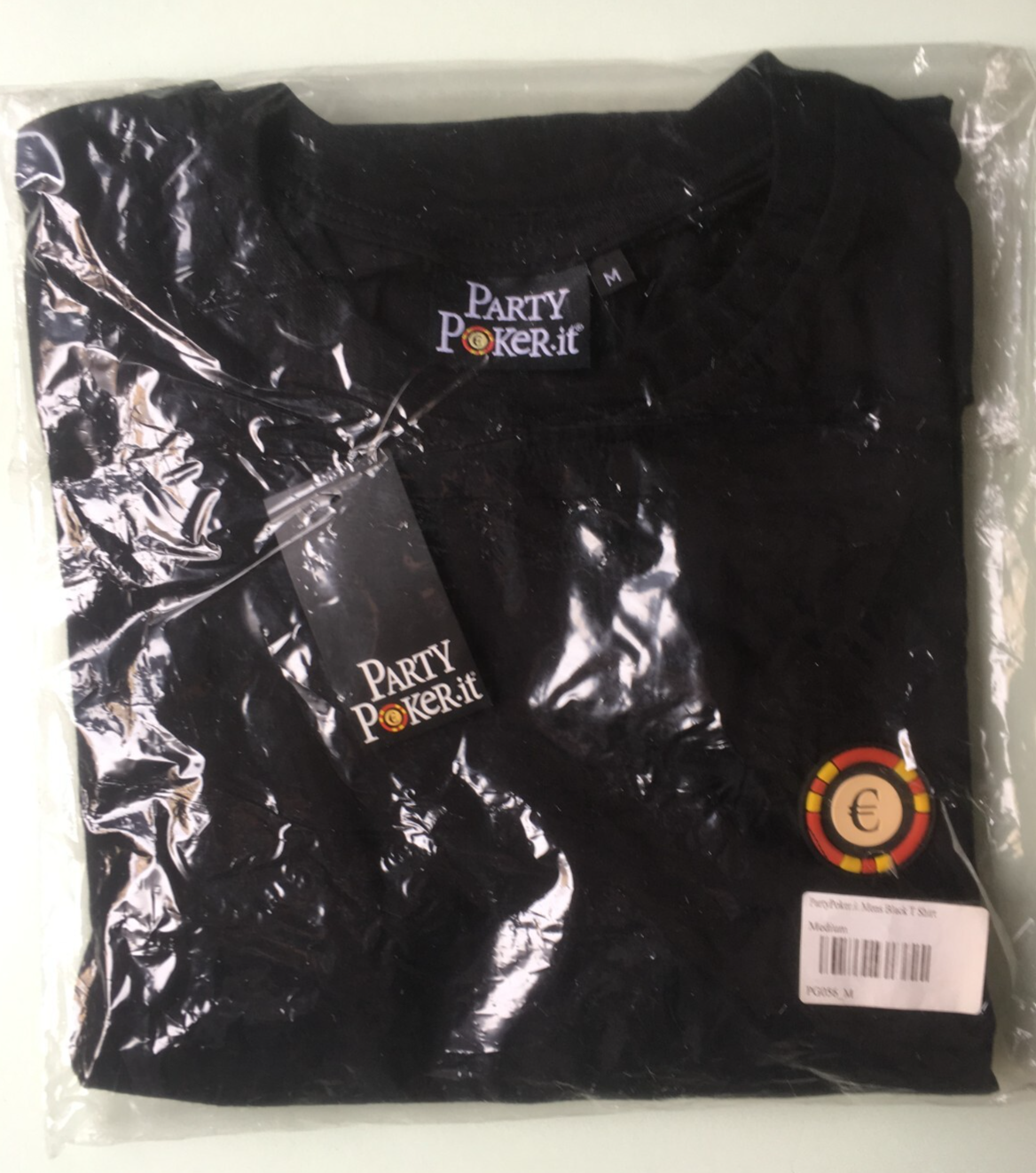 ALTRA T Shirt PARTY POKER nera da uomo Nuova con etichetta confezionata Taglia M