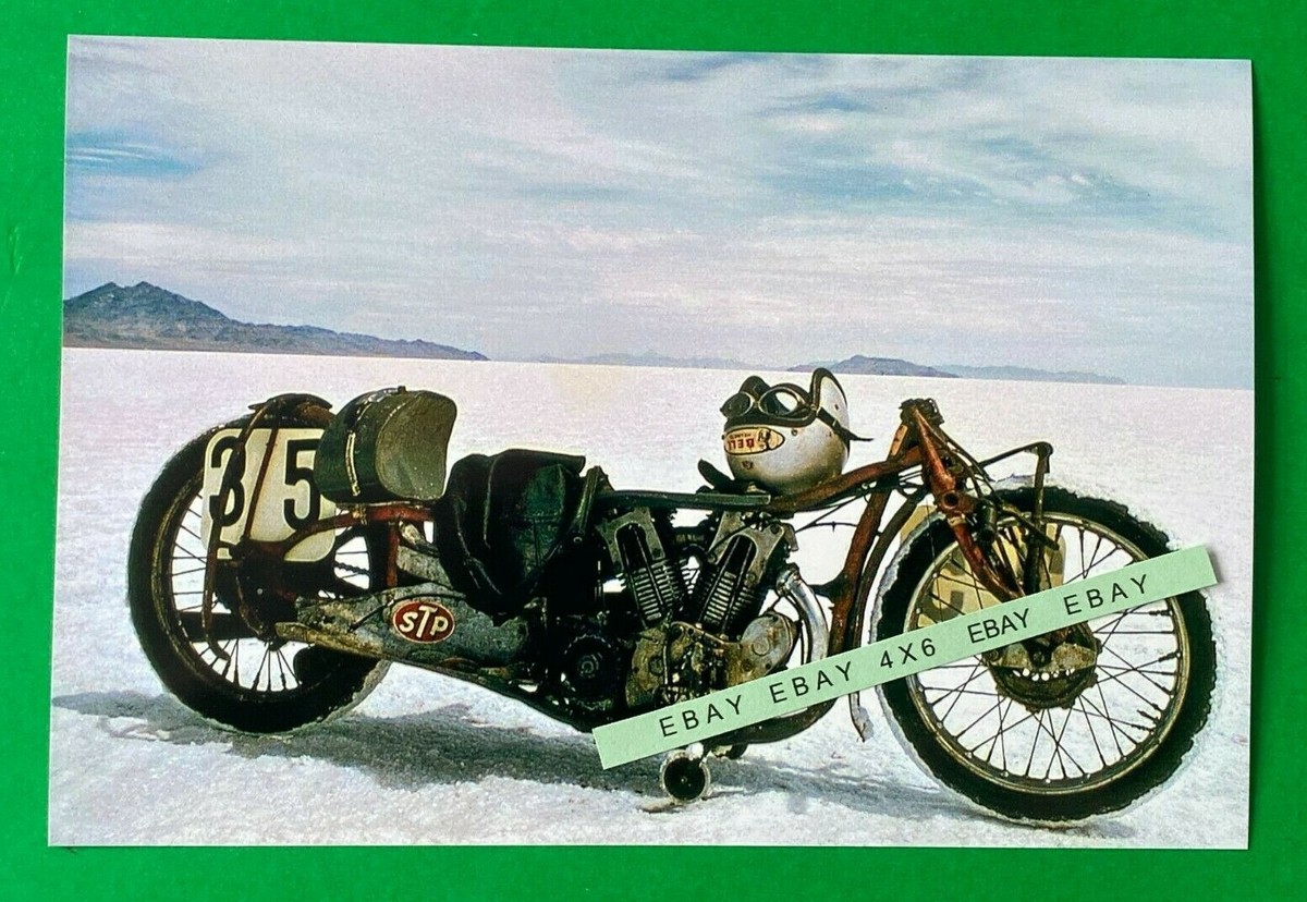 【the-beatles1962 】INDIAN MOTAR CYCLE Found 4X6 Photo of Old Burt Munro The Fastest Indian