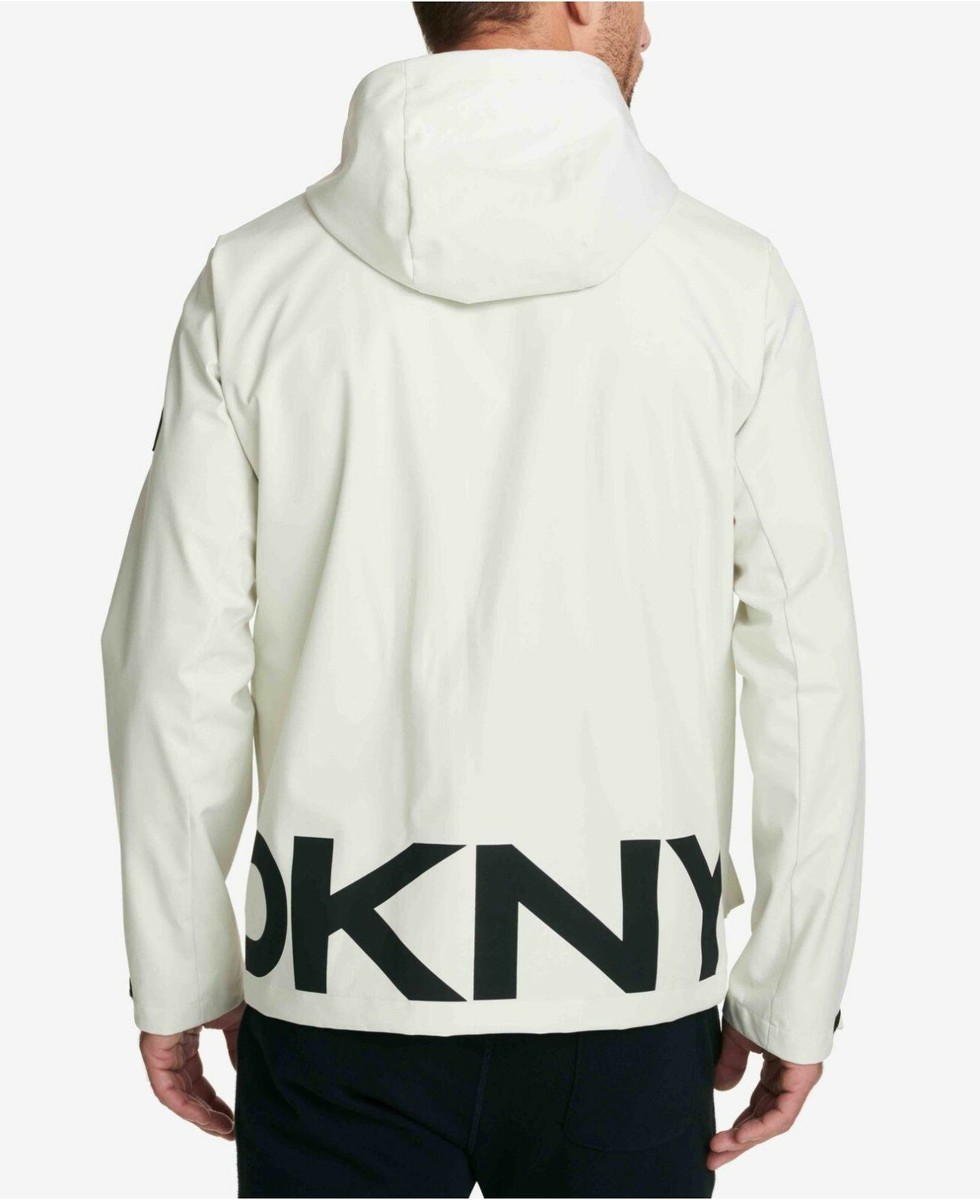 DKNY ホワイト ウィンドブレーカー DKNY Men's Performance Water Resistant Hooded Jacket Size S | eBay
