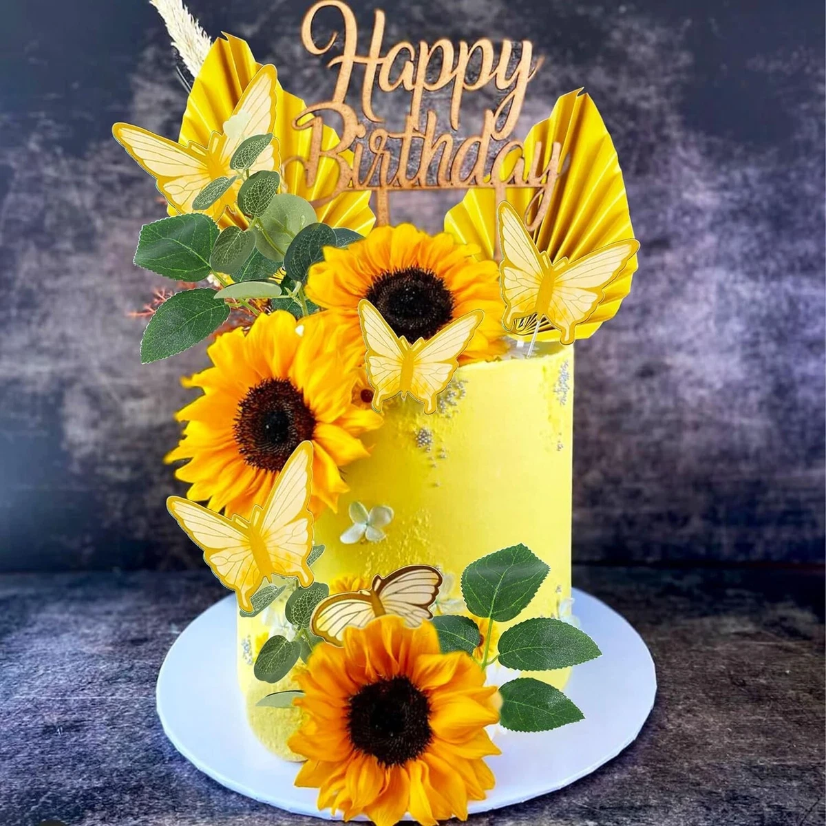 Jevenis Sunflower Birthday Cake Decoration Sunflower Baby Shower