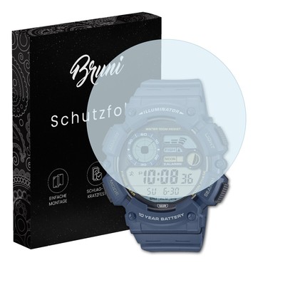 Bruni 2x Folie für Casio WS-1500H-2AV Schutzfolie Displayschutzfolie