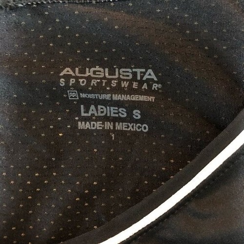 Augusta sportwear black white tank top shirt sheer athletic net size small READ - Picture 5 of 6