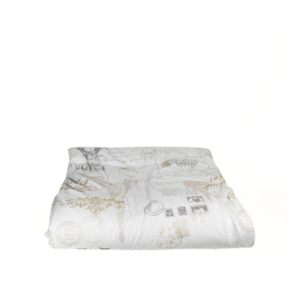 Glam Paris French Printed King Comforter Set Grey Decorative Pillow Bed Skirt - Image 4 of 4