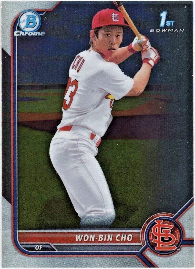 2022 Bowman Chrome Won-Bin Cho BCP-154 1st Chrome Base Prospect Cardinals