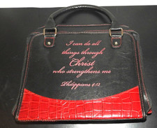 Soft Touch Classics Faux Leather Bible Book Case Handled Black w/4:13 Verse