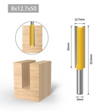 3Pcs Extra Long Straight Router Bit - 8mm Shank Woodworking Cutter 