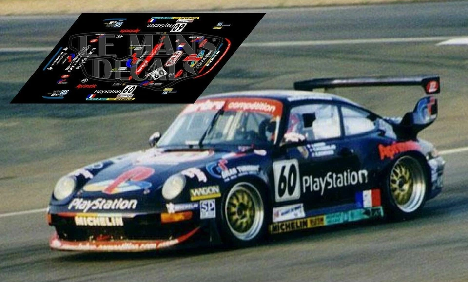 Décal Porsche 911 GT2 Le Mans 1998 60 1:32 1:43 1:24 1:18 décalcomanies fente - Photo 1/1